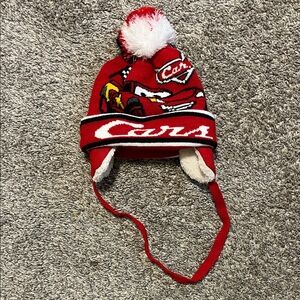 Disney Cars Red & Black‎ Infant Winter Hat with Pompom